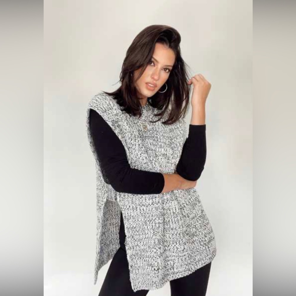 Gray sweater tank